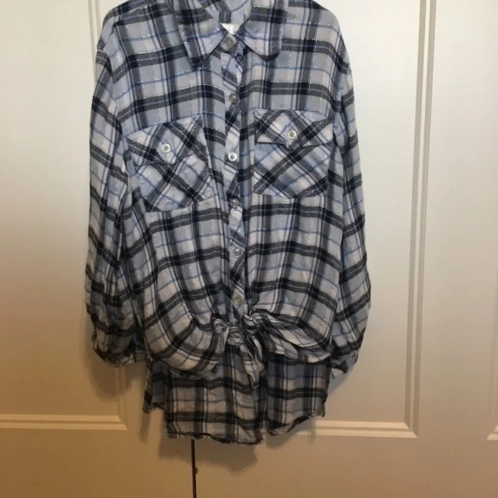 Justice Girls size 10 sparkly  flannel